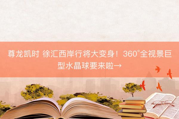 尊龙凯时 徐汇西岸行将大变身！360°全视景巨型水晶球要来啦→