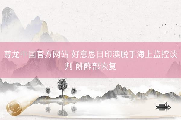 尊龙中国官方网站 好意思日印澳脱手海上监控谈判 酬酢部恢复