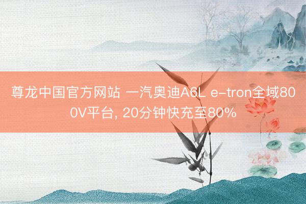 尊龙中国官方网站 一汽奥迪A6L e-tron全域800V平台， 20分钟快充至80%