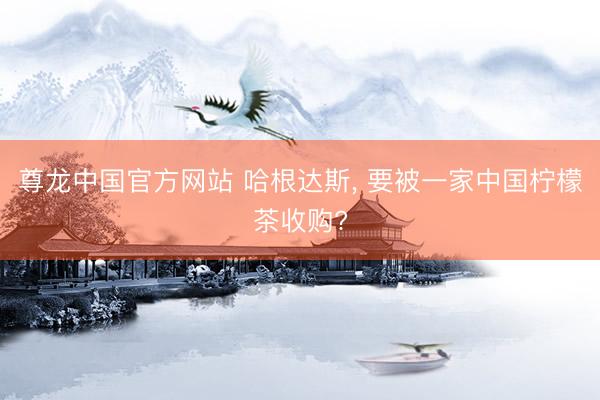 尊龙中国官方网站 哈根达斯， 要被一家中国柠檬茶收购?