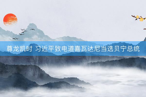 尊龙凯时 习近平致电道喜瓦达尼当选贝宁总统